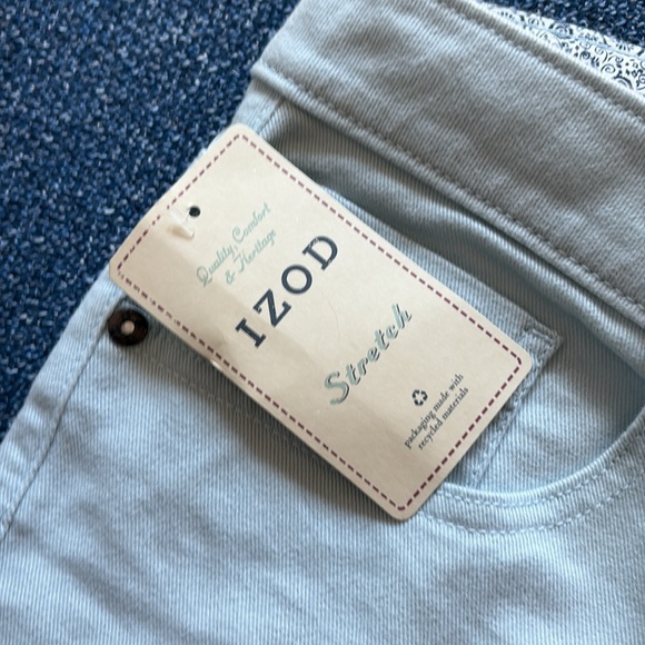 NWT IZOD: Stretch Ankle Jeans, Size 16, Very Light Blue Wash - Picture 7 of 8